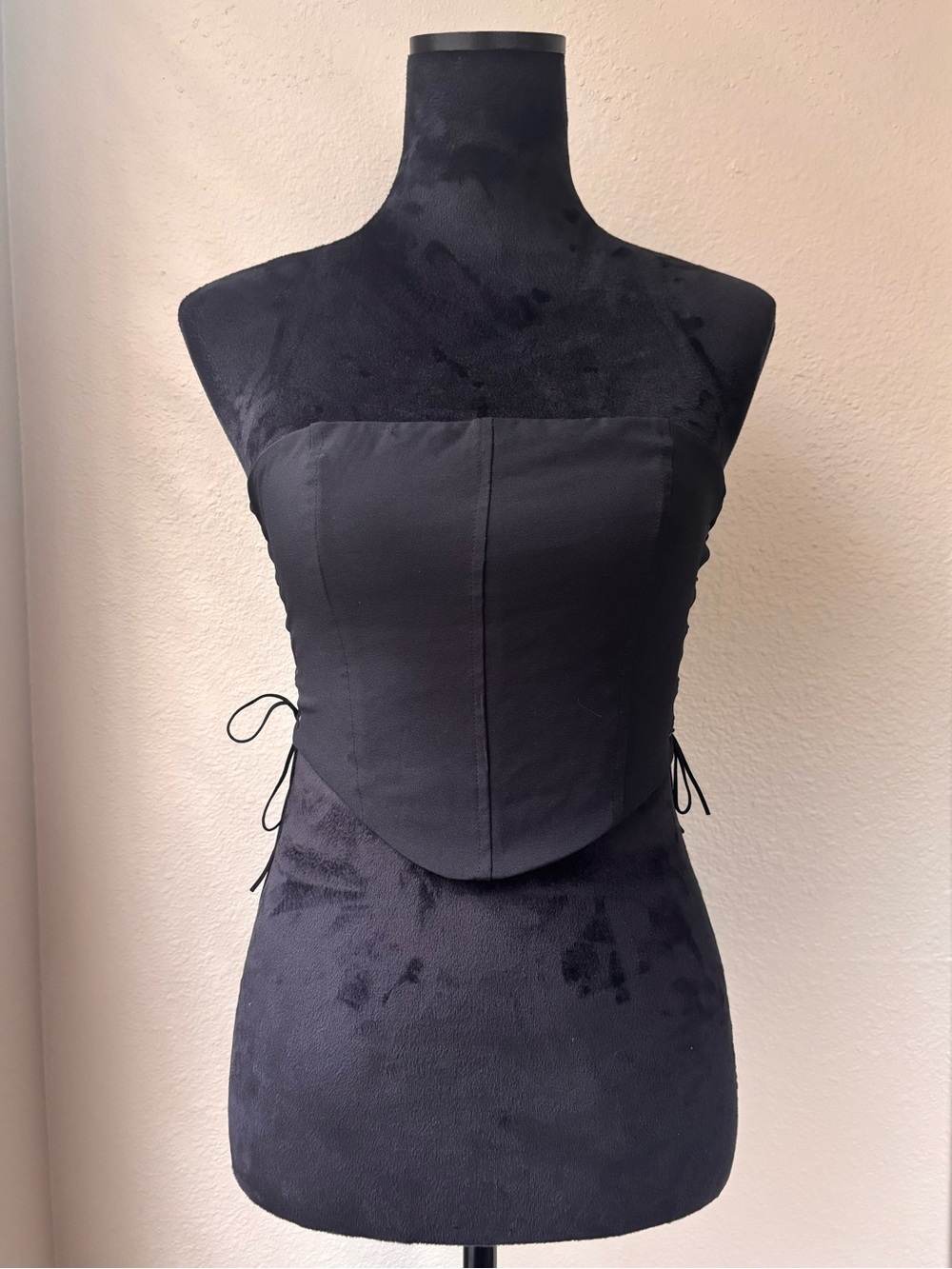 Kendall & Kylie Black Strapless Corset Top